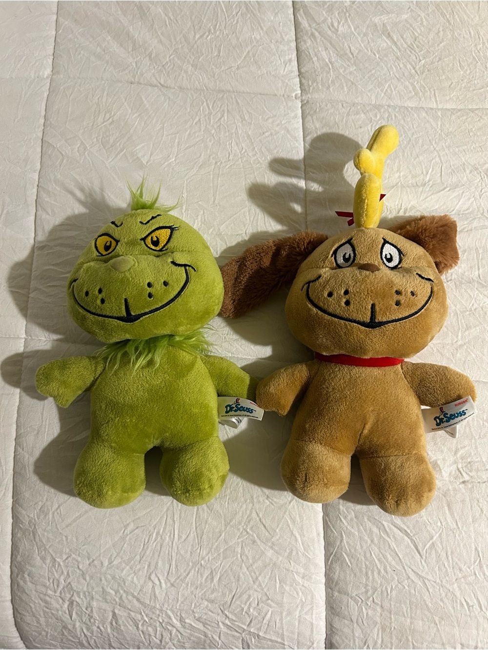 Dr. Seuss Grinch & Max Plush Set - Green and Brown